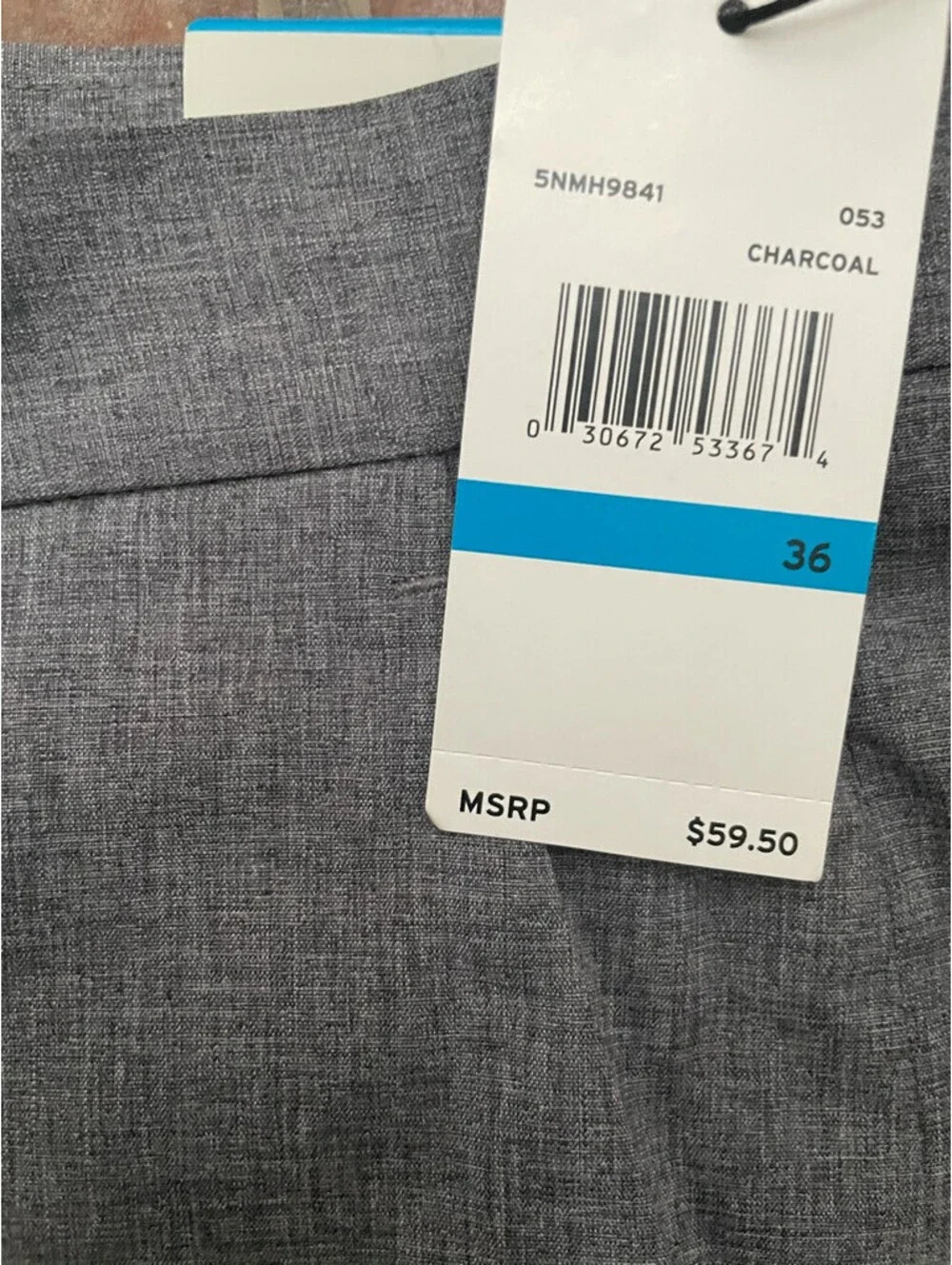 Perry Ellis Mens Portfolio Travel Luxe Chinos Shorts Gray Heathered 36 New W Tag
